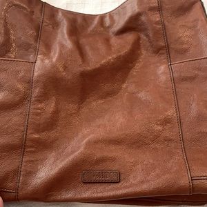 Fossil Brown Leather Tote Bag